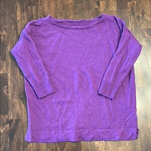 White House Black Market Purple Boxy Sweatshirt